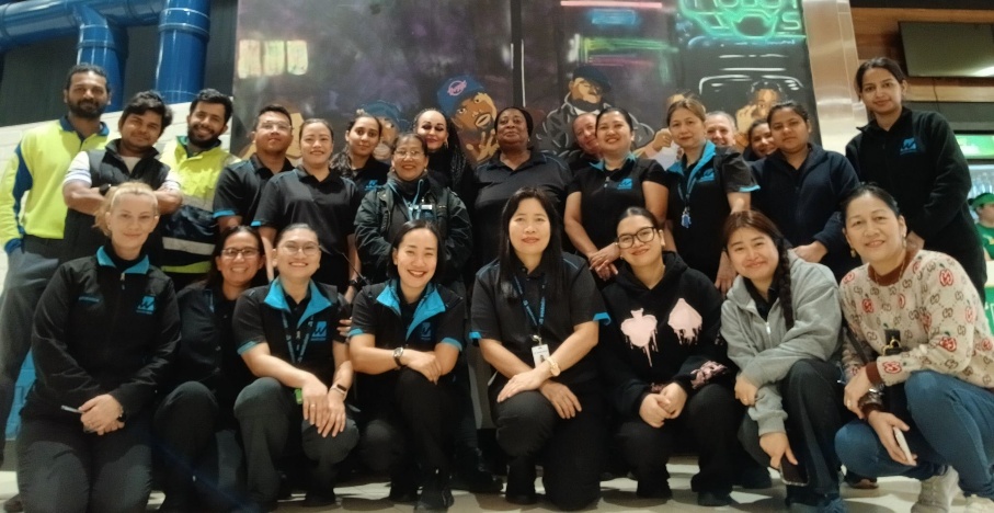 Our cleaning team together on Thank Your Cleaner Day